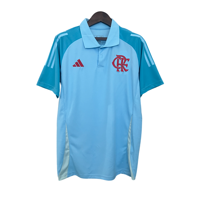 Camisa Polo Flamengo Treino 25/26 Adidas Masculina - Azul claro