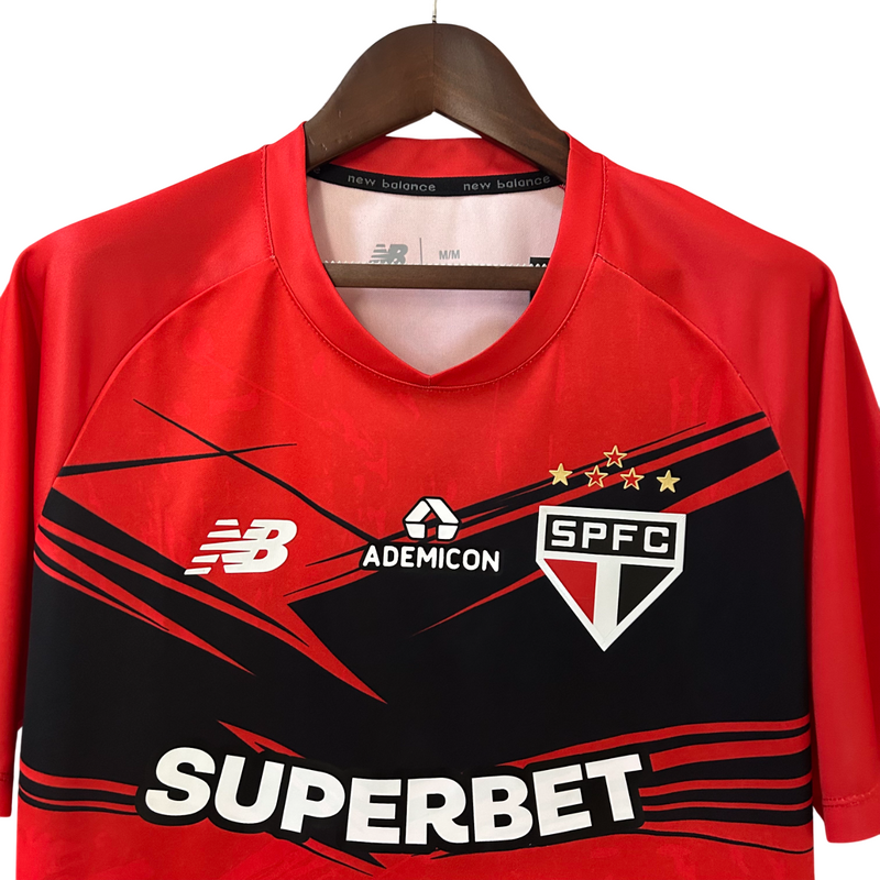 Camisa São Paulo Treino 25/26 New Balance Masculina - Vermelho