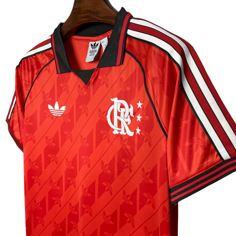 Camisa Flamengo 24/25  Lifestyler Retrô Masculina - Vermelho