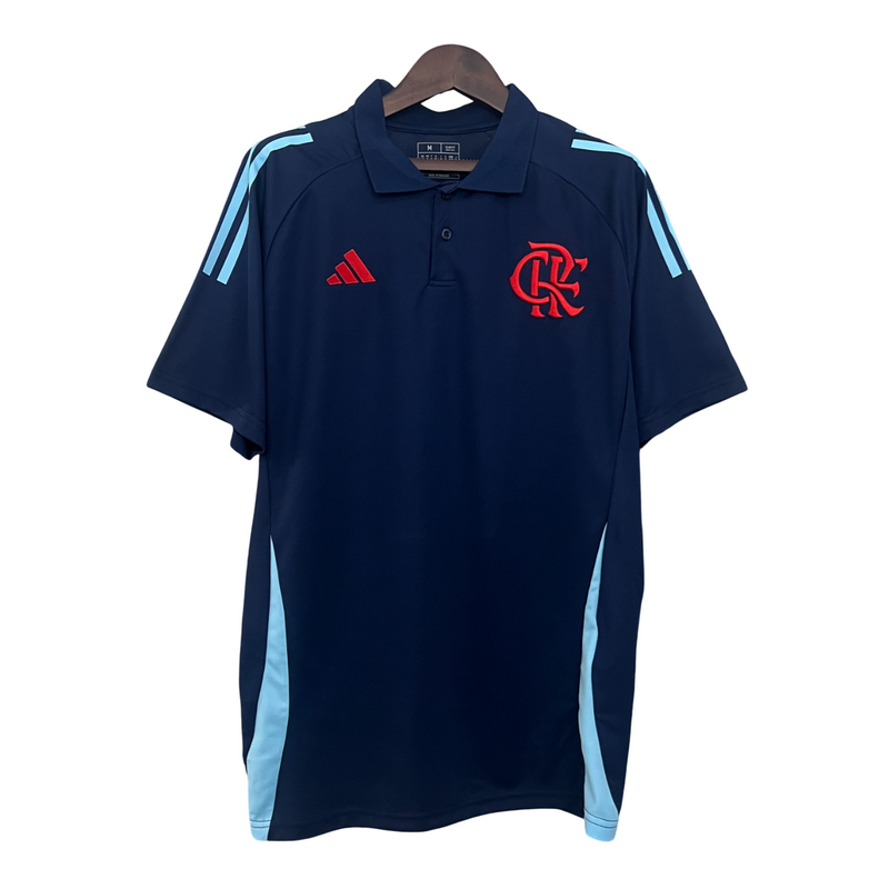 Camisa Polo Flamengo Treino 25/26 Adidas Masculina - Azul escuro