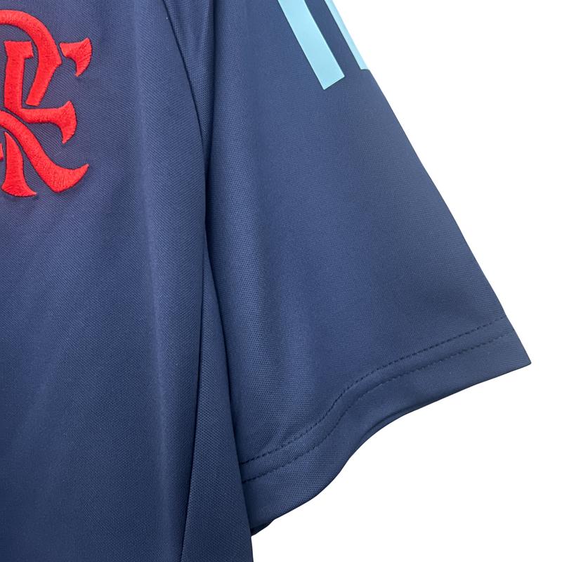Camisa Polo Flamengo Treino 25/26 Adidas Masculina - Azul escuro